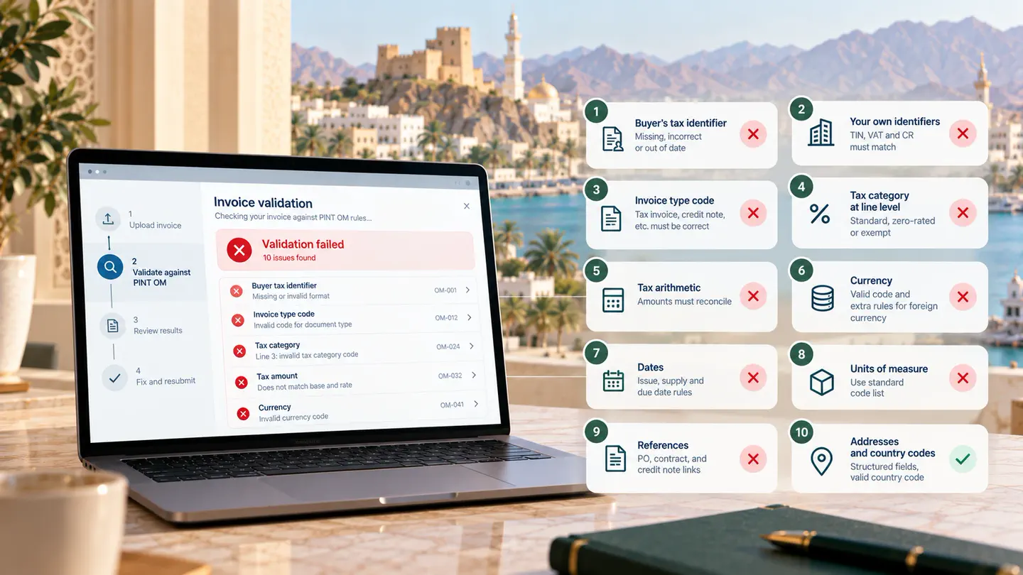 Ten invoice fields that cause most rejections