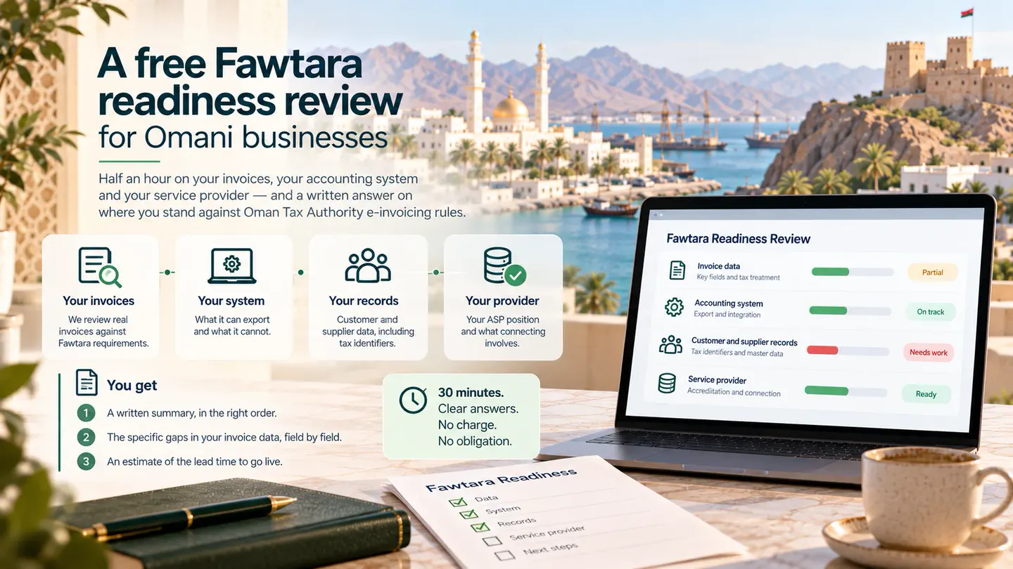 A free Fawtara readiness review for Omani businesses